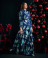 Front Buttoned Printed Chiffon Dress
